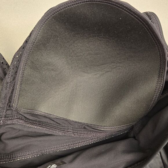 Torrid Black Swim Dress Size 2 Plus Crisscross Back Lace Trim 1 Piece Swimsuit - Picture 6 of 10